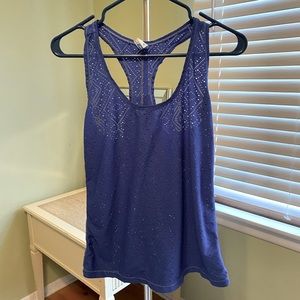 Blue Racerback Work Out Tank